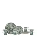 Heritage Green Italian servis set 12 delar grön/vit