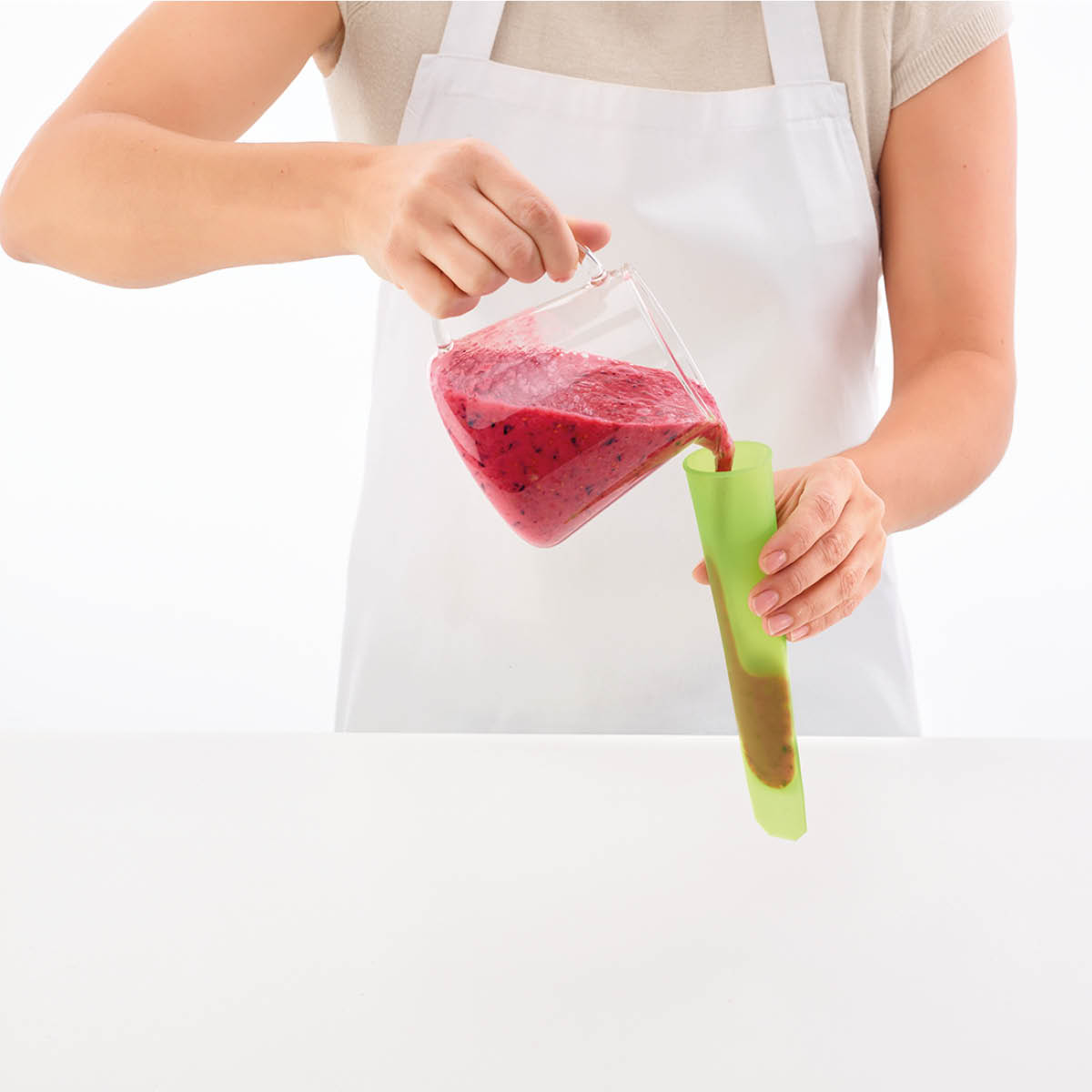 Lékué Squeeze glassform 3-pack 9 cl orange/rosa/grön