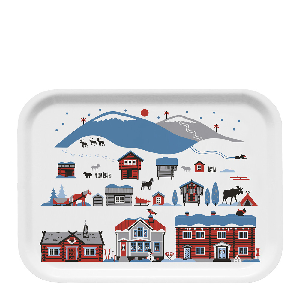 Citronelles - Scandinavian Mountains Tarjotin 27x20 cm Winter Mountains
