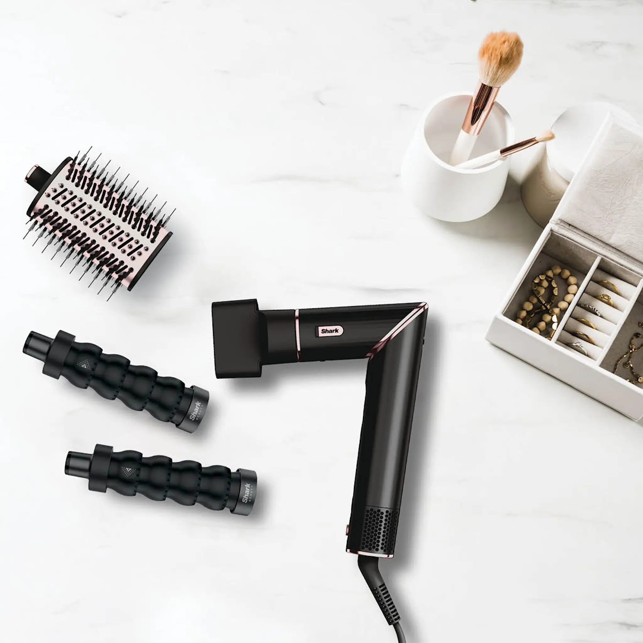 Shark Beauty FlexStyle 3-i-1 multistyler & hårfön HD426EU svart/rosé