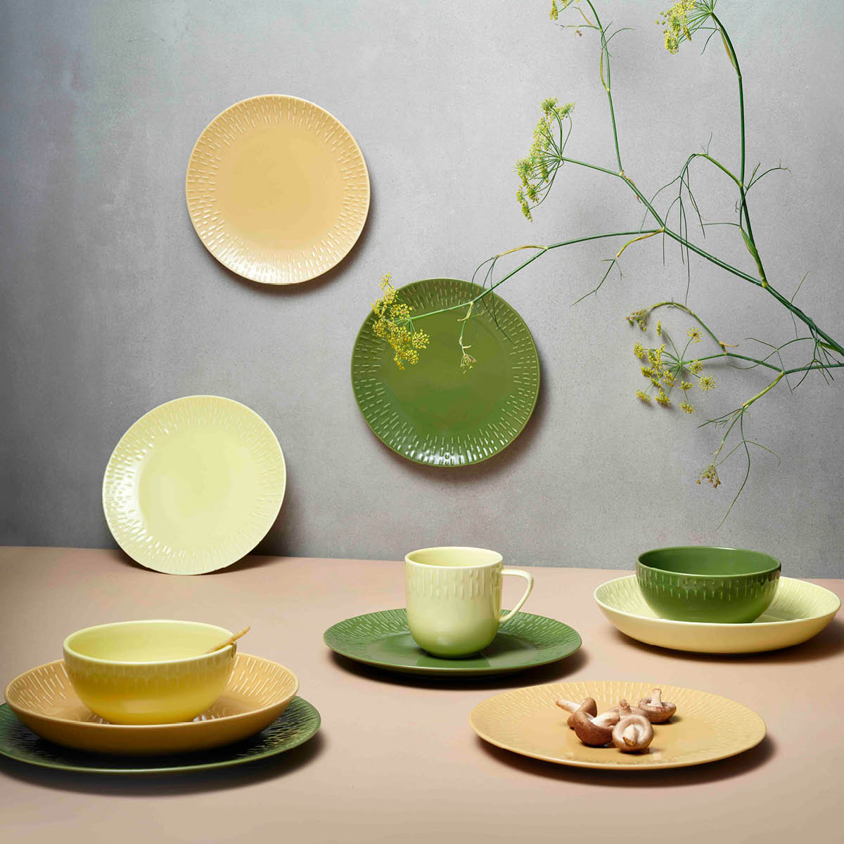 Aida - Life in colour Confetti  Pastatallrik 23 cm Citron