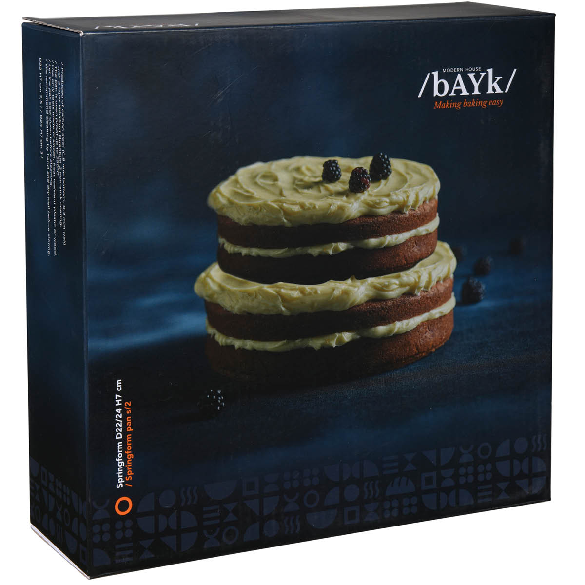 Modern House bAYk springform 2 stk 22/24 cm mørk grå