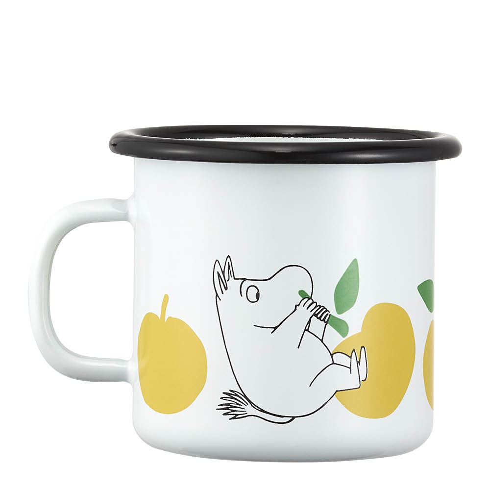 Muurla Mumin emaljmugg 25 cl Snorkfröken Glada Äpplen gul