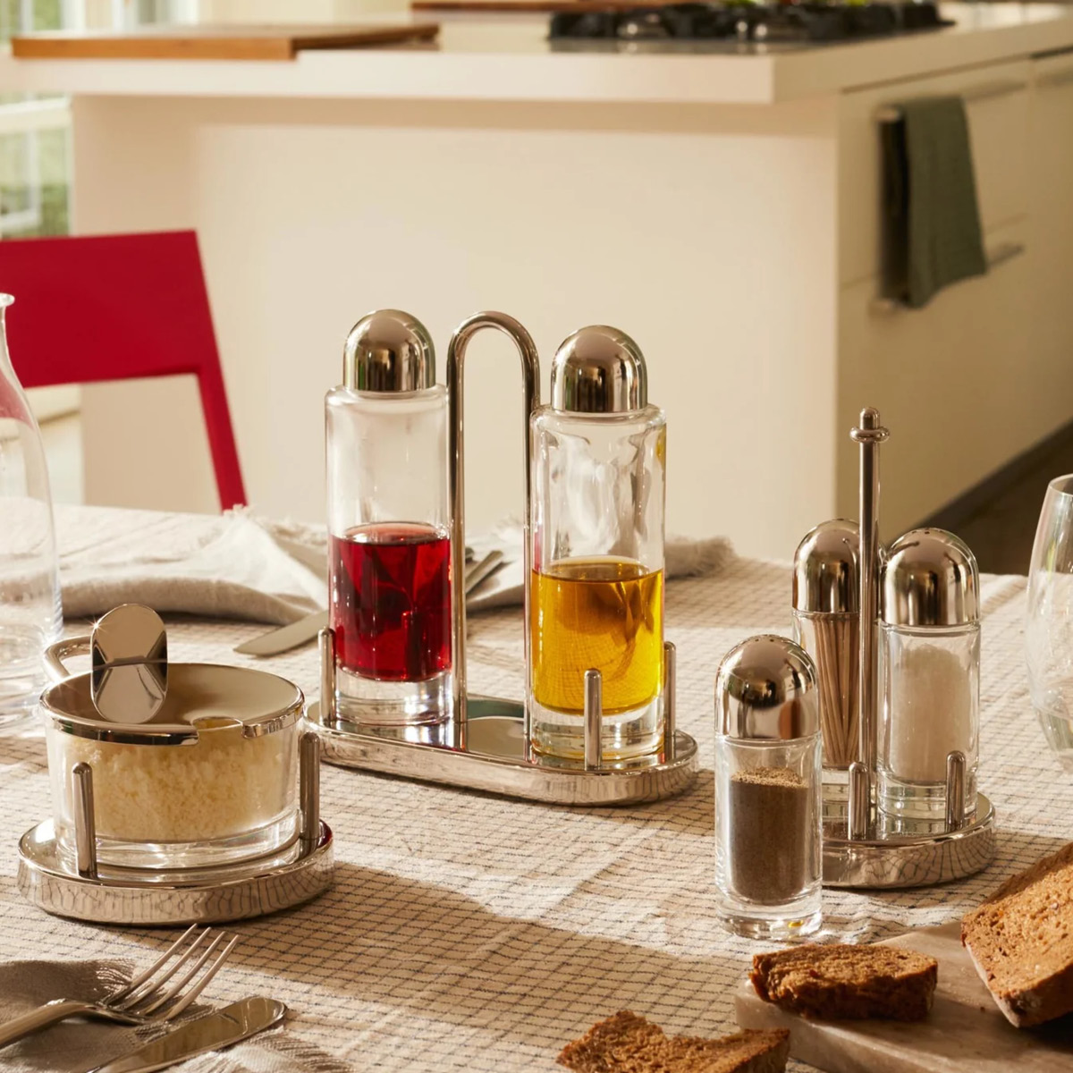 Alessi Salt Castor saltströare 10 cm stål/glas