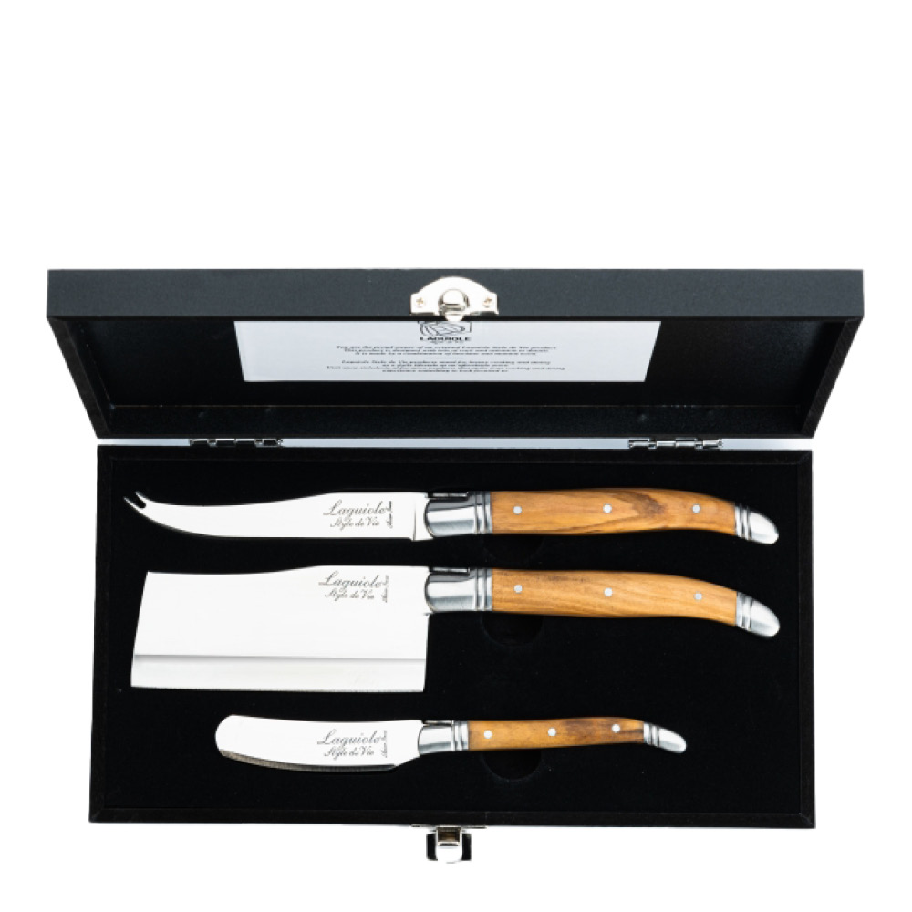 Laguiole Style de Vie - Laguiole Juustoveitsi 3 osaa Olive