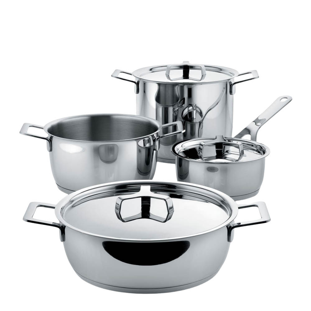 Alessi - Pots&Pans Kattilasarja 7 osaa Teräs