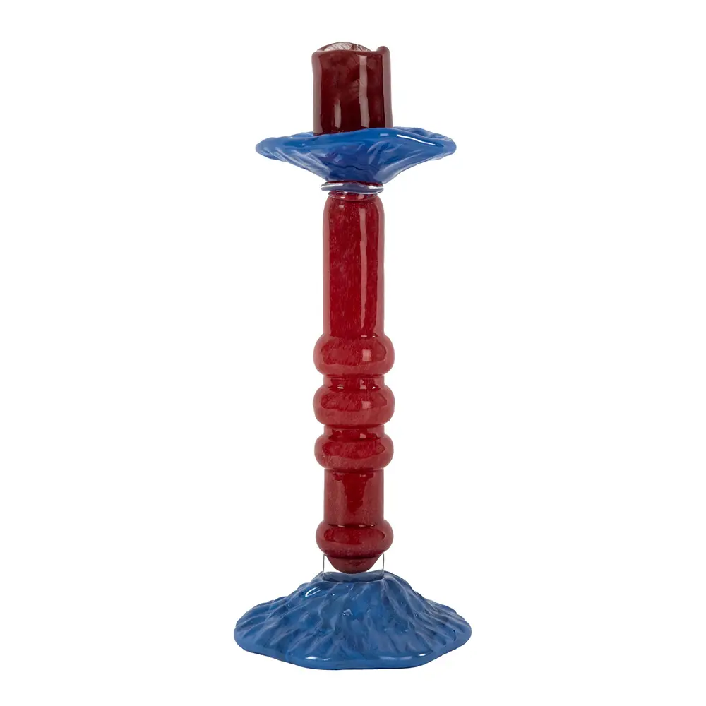 Lara Kynttilänjalka 12x32 cm Viininpunainen