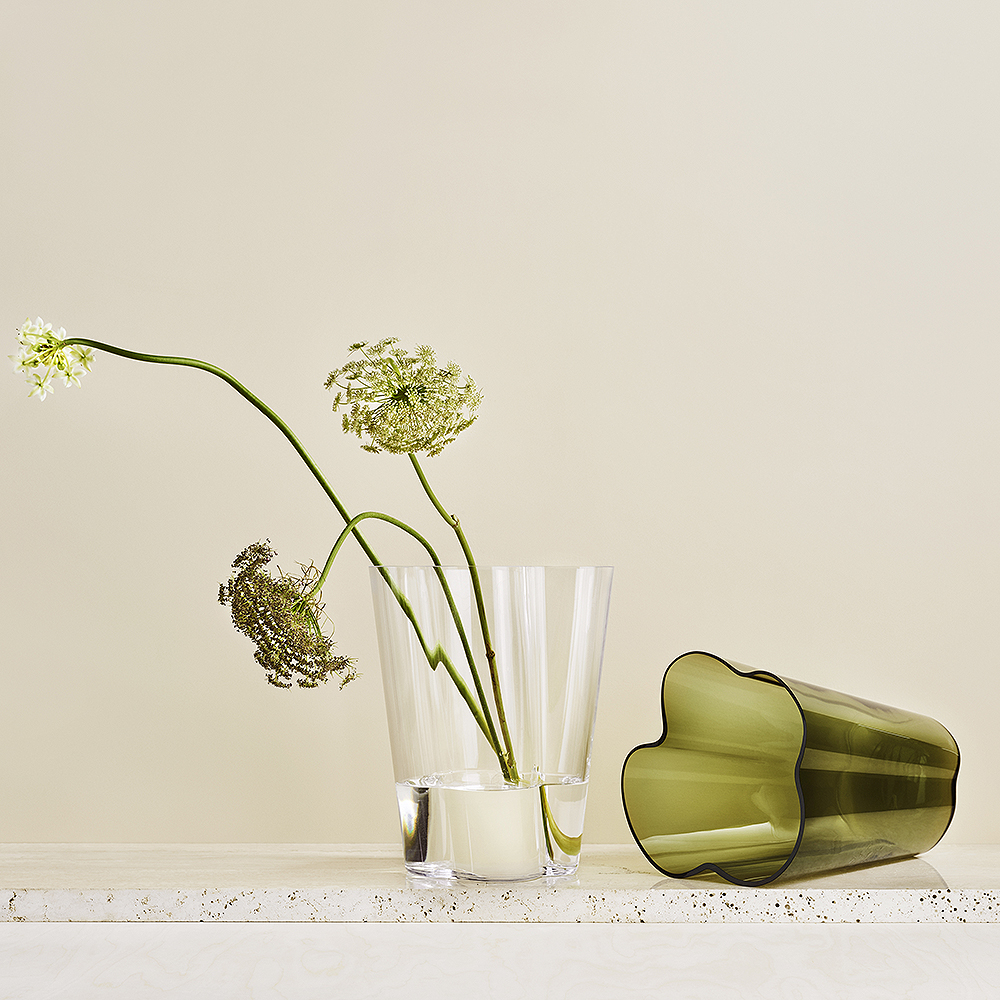 iittala Alvar Aalto Maljakko 16 cm Sammaleenvihreä