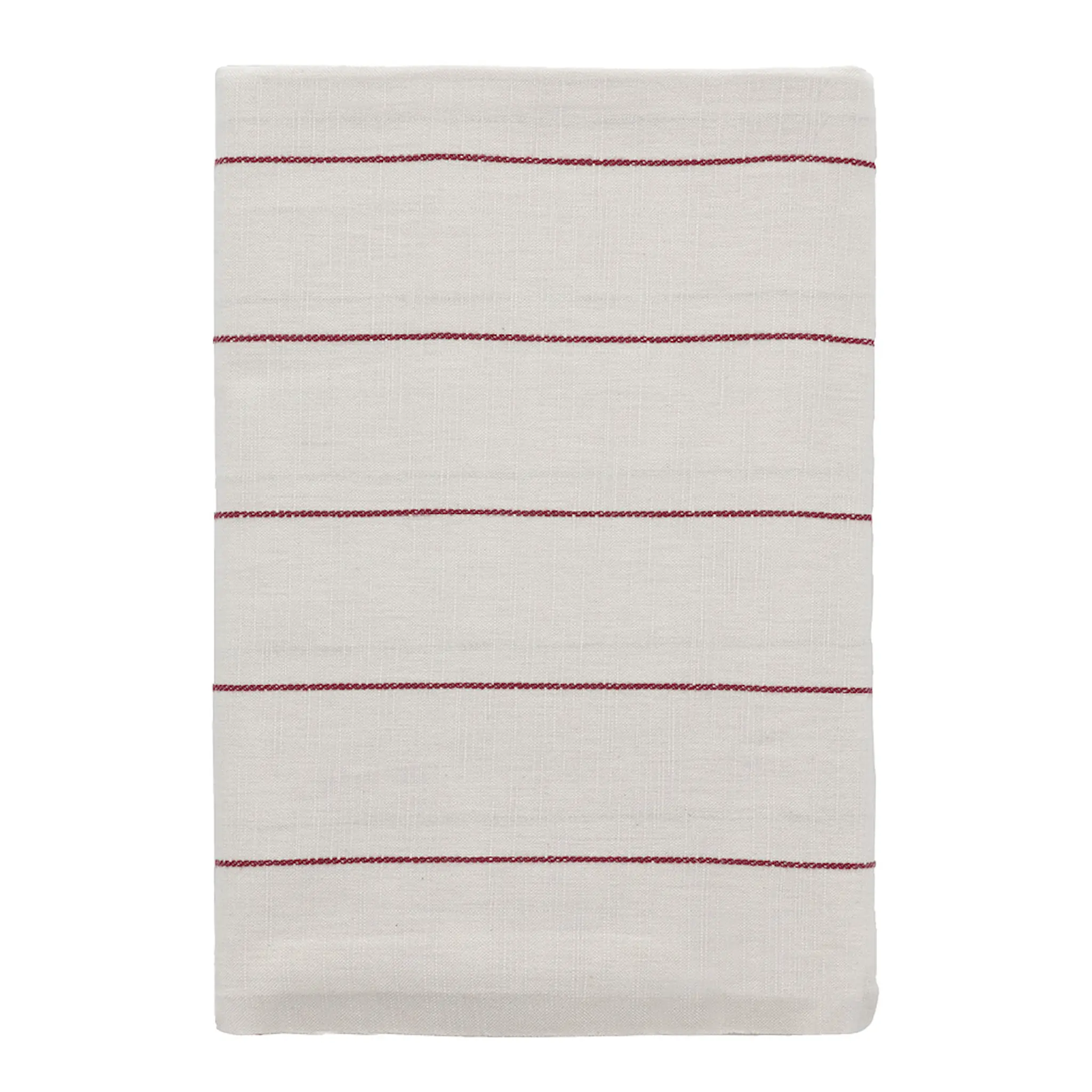 Södahl Line duk 140x270 cm offwhite/red