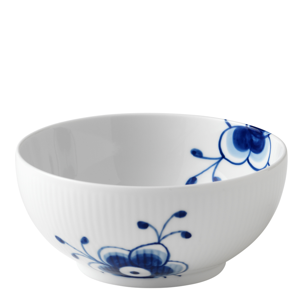 Royal Copenhagen Blå Mega Riflet skål 15 cm