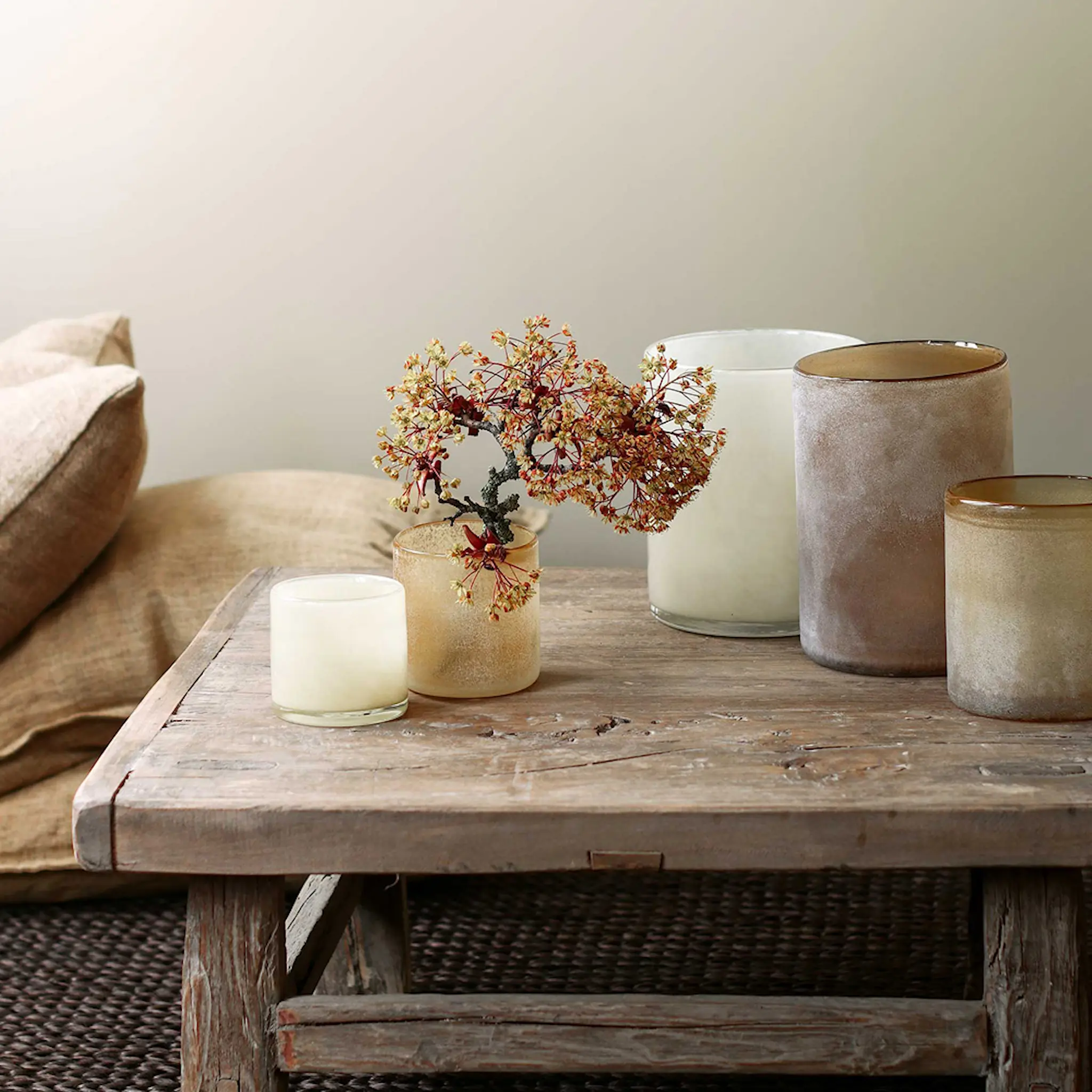 Tell Me More Lyric Kynttilälyhty 8x8 cm Linen