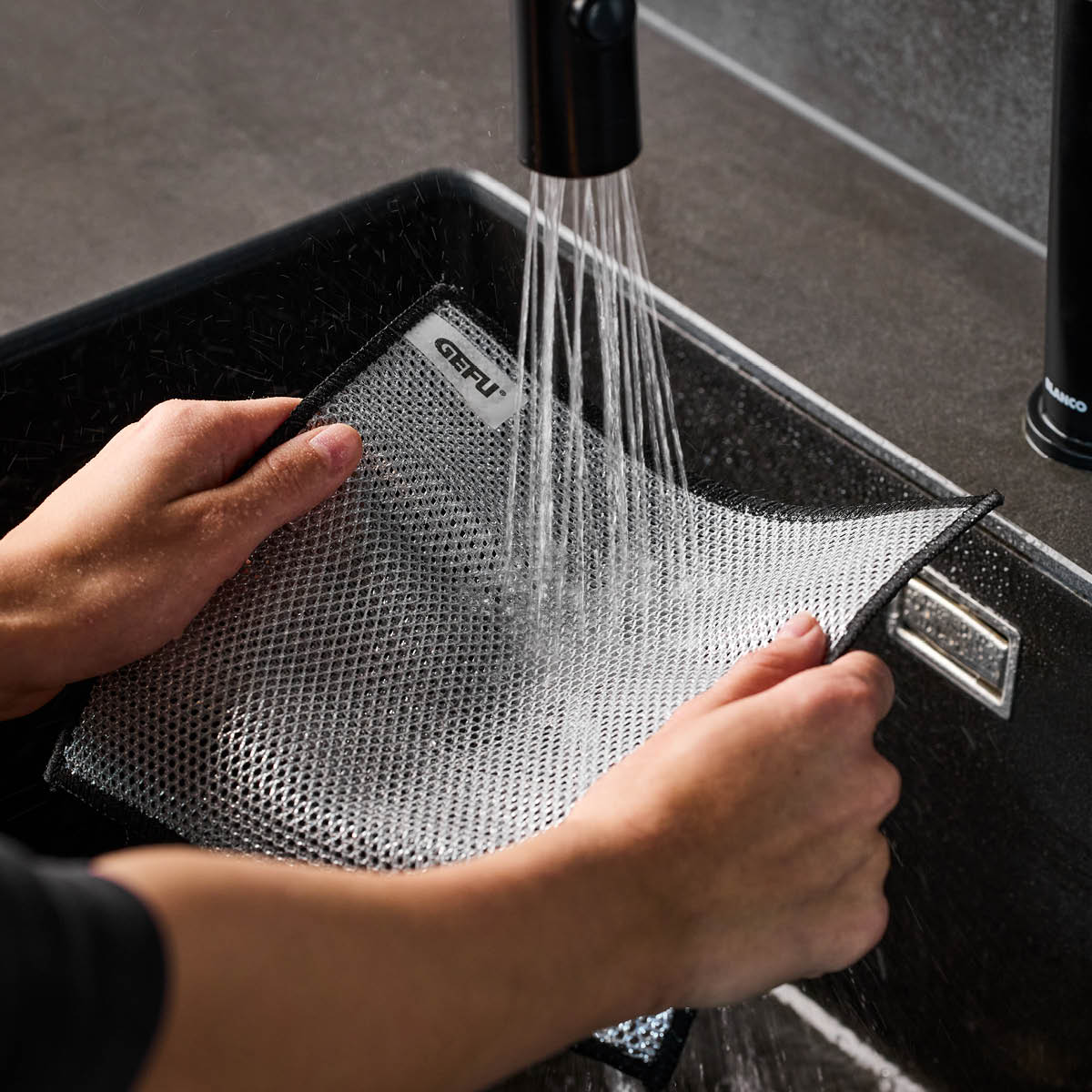 Gefu Swift disktrasa 20x20 cm 3-pack stål