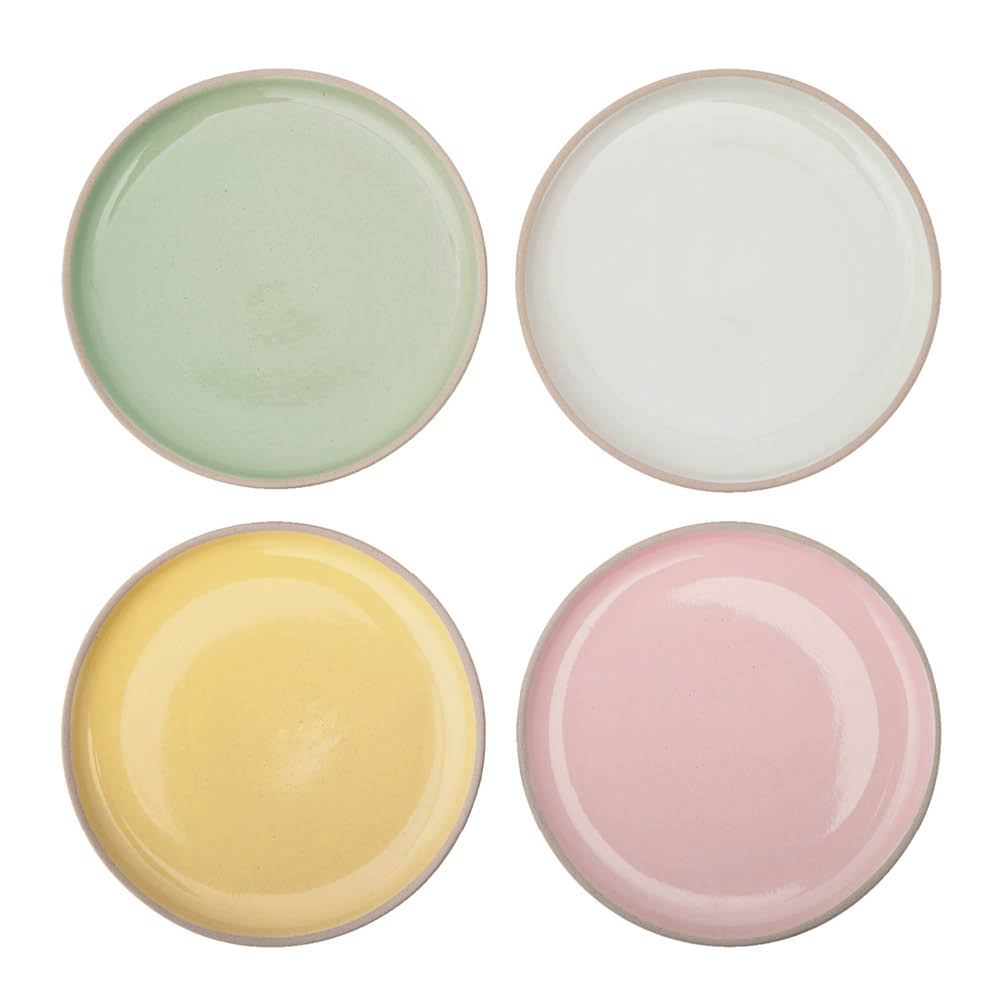 Jamie Oliver Big Love Lautanen 19 cm 4 kpl Roosa/Valkoinen/Vihreä/Keltainen