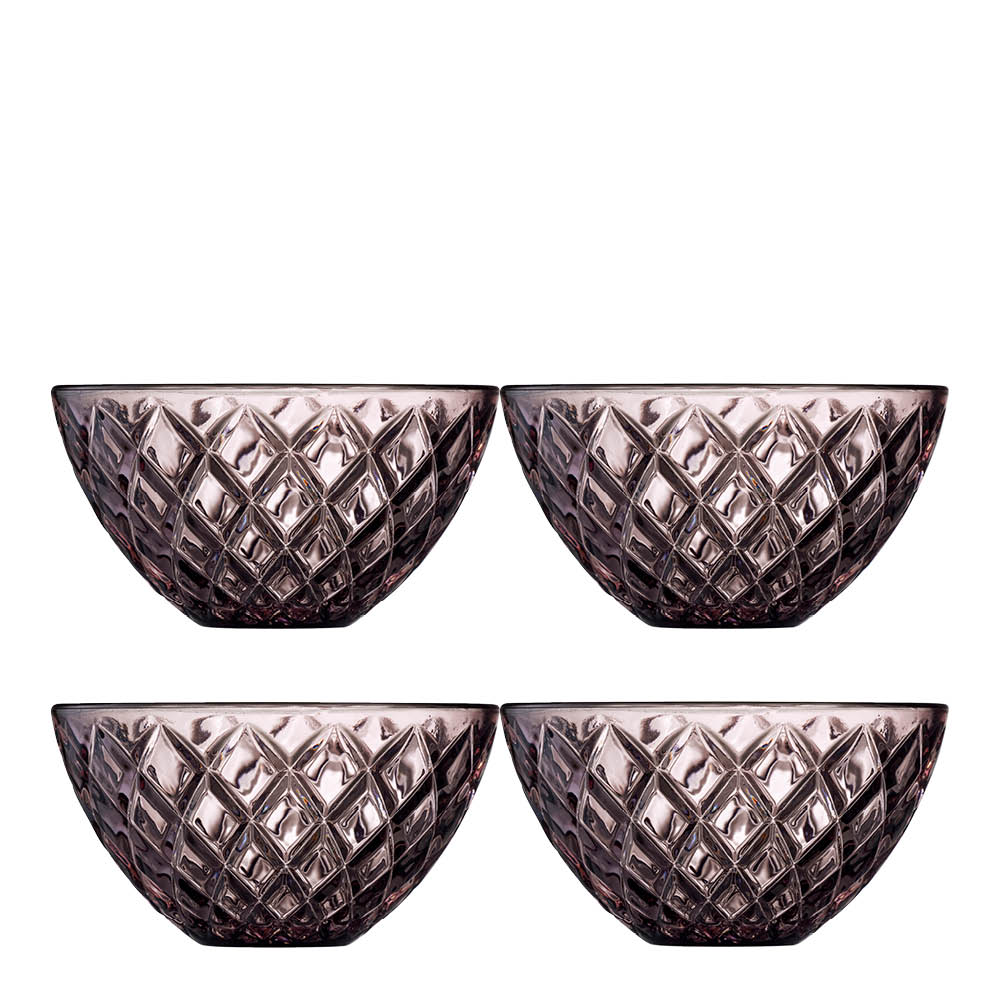 Lyngby Glas - Sorrento Kulho 12 cm 4 kpl Vaaleanpunainen
