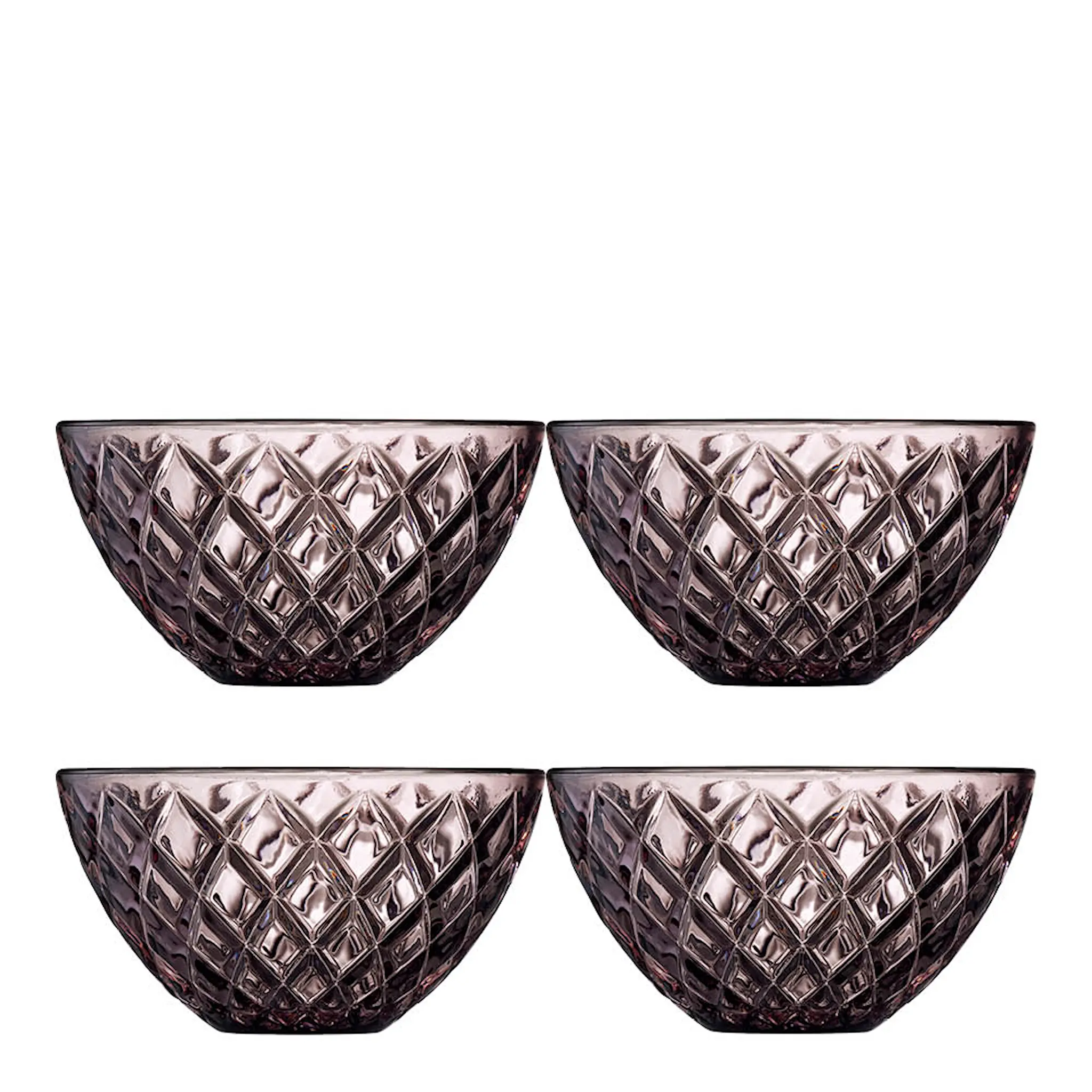 Lyngby Glas Sorrento Skål 12 cm 4-pack Rosa