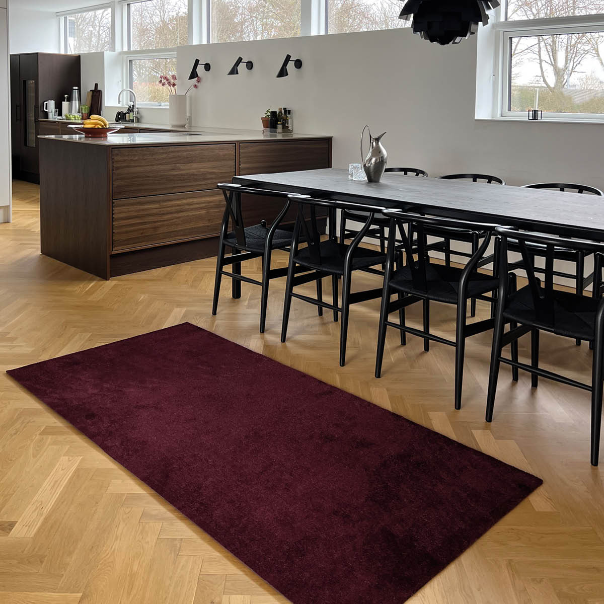 Tica Copenhagen Unicolor golvmatta 200x90 cm bordeaux