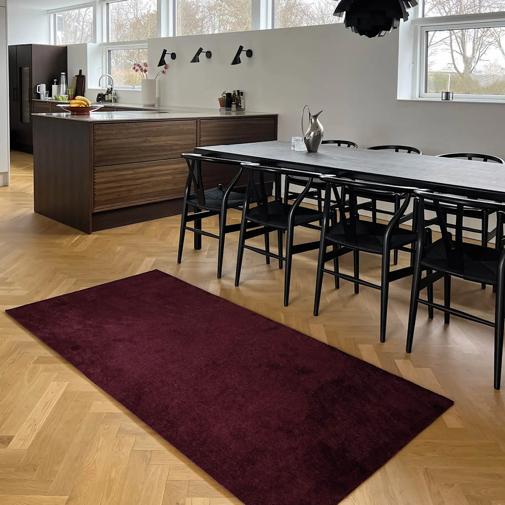 Tica Copenhagen Unicolor golvmatta 200x90 cm bordeaux
