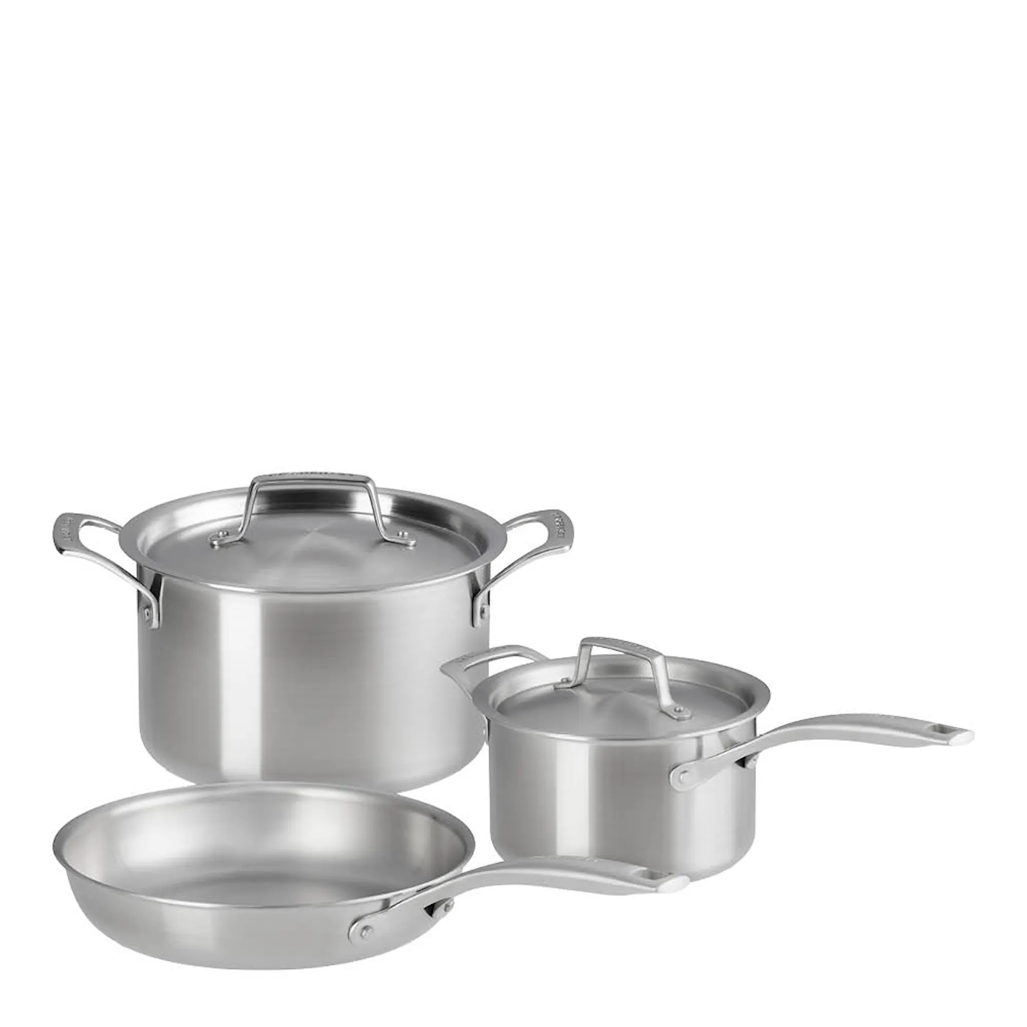 Le Creuset Essential 3-ply grytset 5 delar inkl stekpanna stål/utan beläggning
