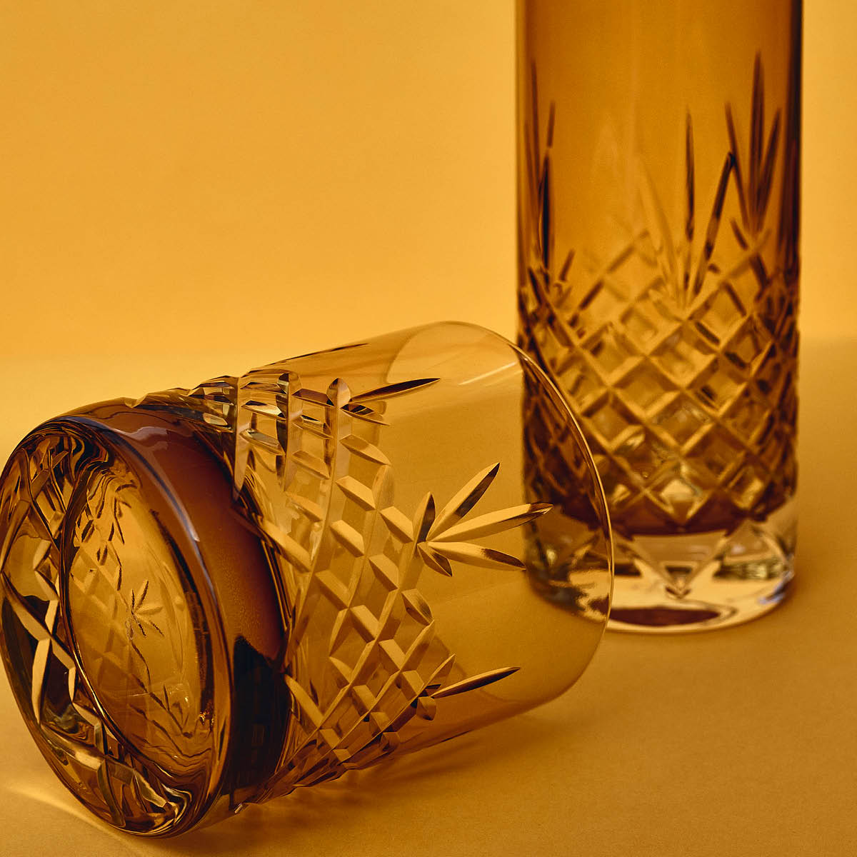 Frederik Bagger Crispy Lowball Lasi 38 cl 2 kpl Keltainen