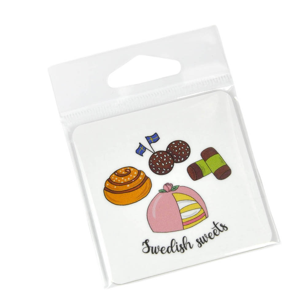 Mellow Design Magnet Swedish Fika Sweets 6,5x6,5 cm