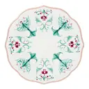 Lucia tallrik 21 cm vit/röd/grön