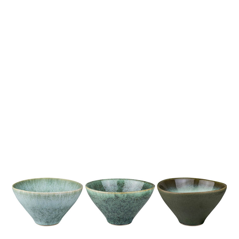 Mette Ditmer Elements skål 3-pack 6,5x12 cm grön