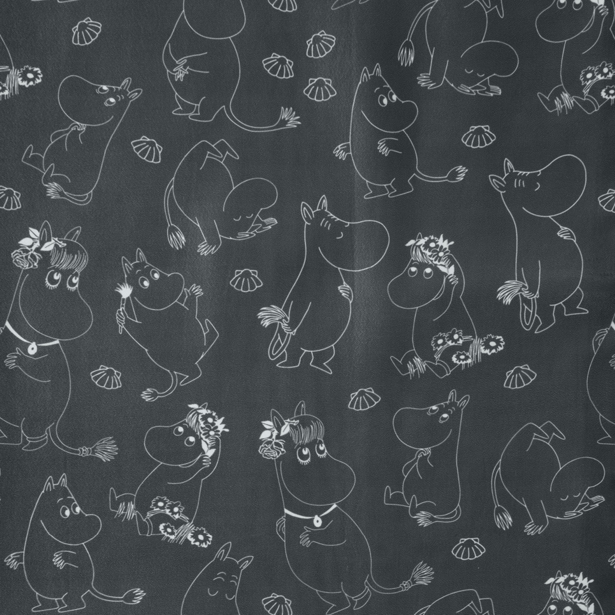 Dsignhouse x Moomin Muumi Suohkuverho 180x200 cm Musta