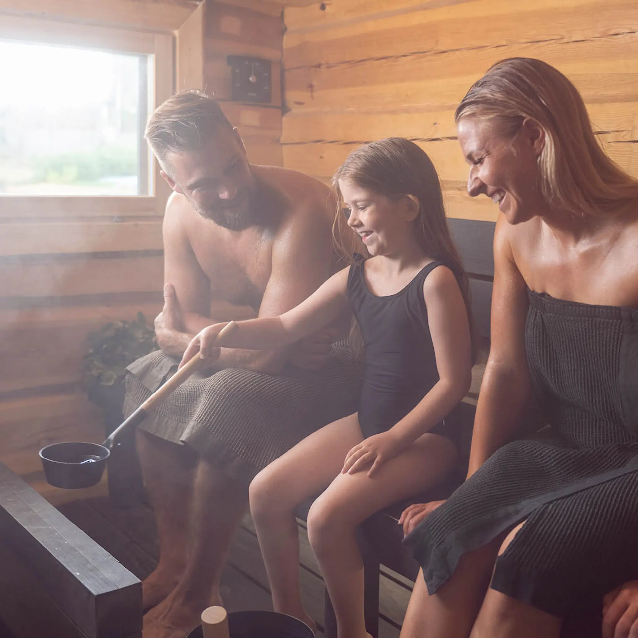 Rento Bastuskopa 43 cm svart/bambu