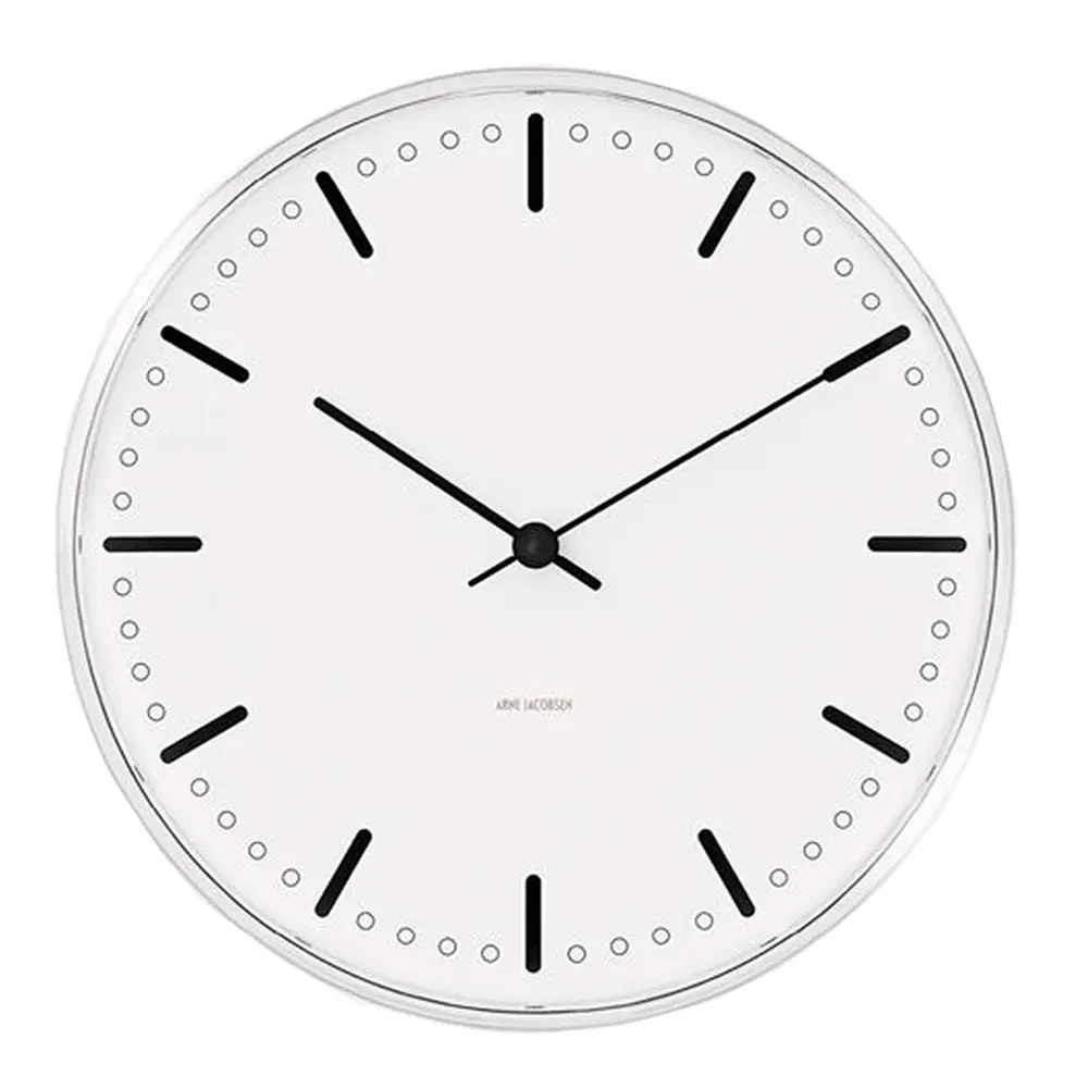 City Hall Seinäkello 29 cm Valkoinen