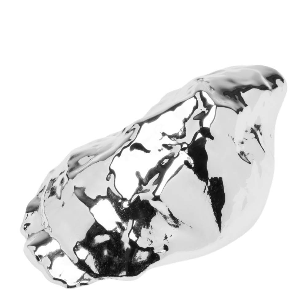 Skultuna Oyster Objects flasköppnare 6x4 cm försilvrad mässing