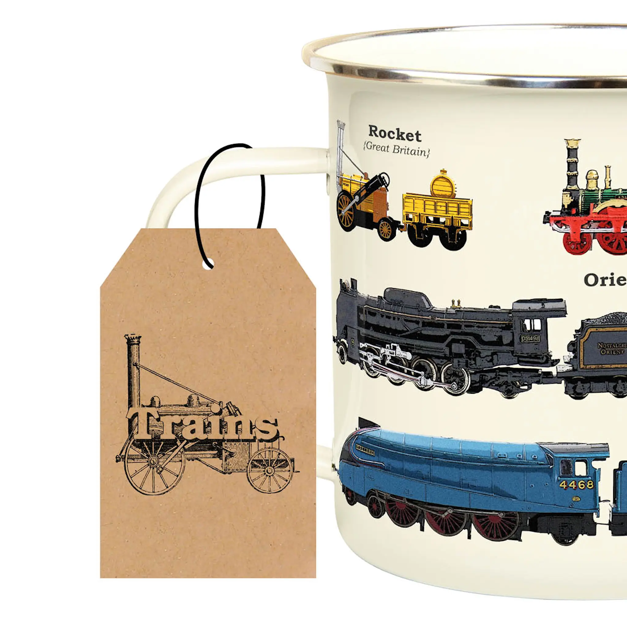 Gift Republic Emaljmugg 50 cl tåg