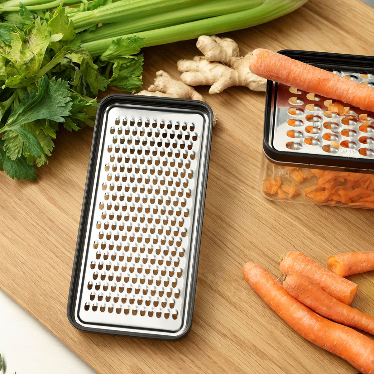 RIG-TIG Grate-It Raastin säiliöllä Musta