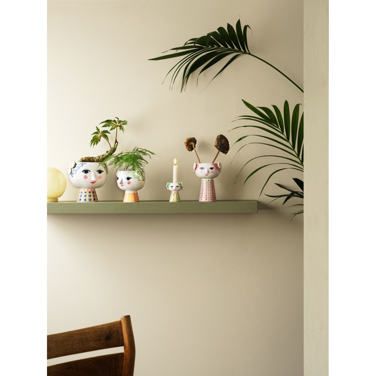 Bjørn Wiinblad Eva potteskjuler 21 cm blå