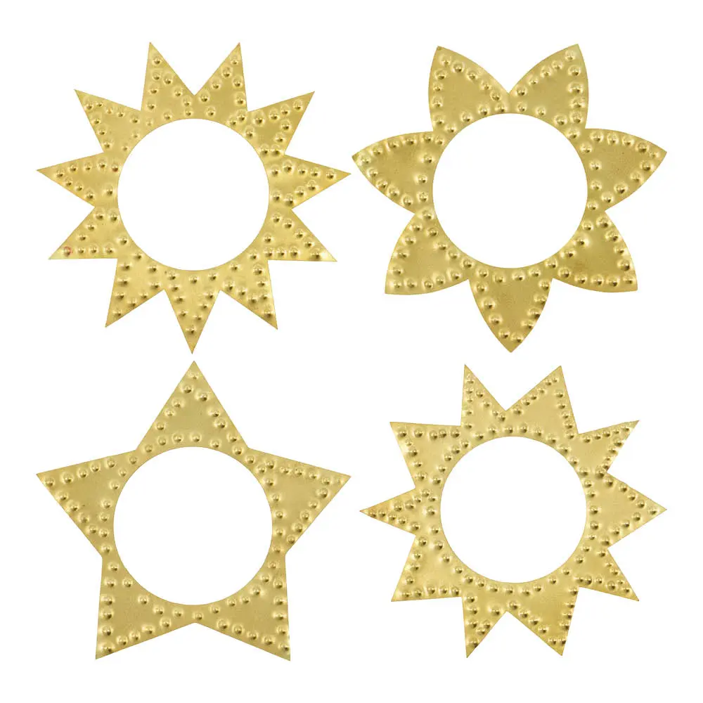 Ring serviettringer 4 stk antikk messing