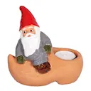 Tomte sitter på Träsko 15 cm