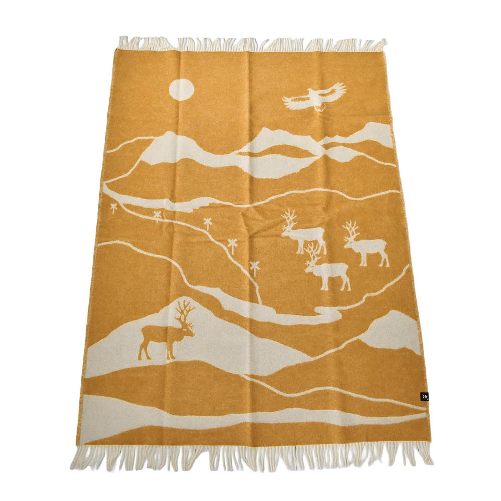 Arvidssons - Fjällvandring Villahuopa 130x170 cm Keltainen