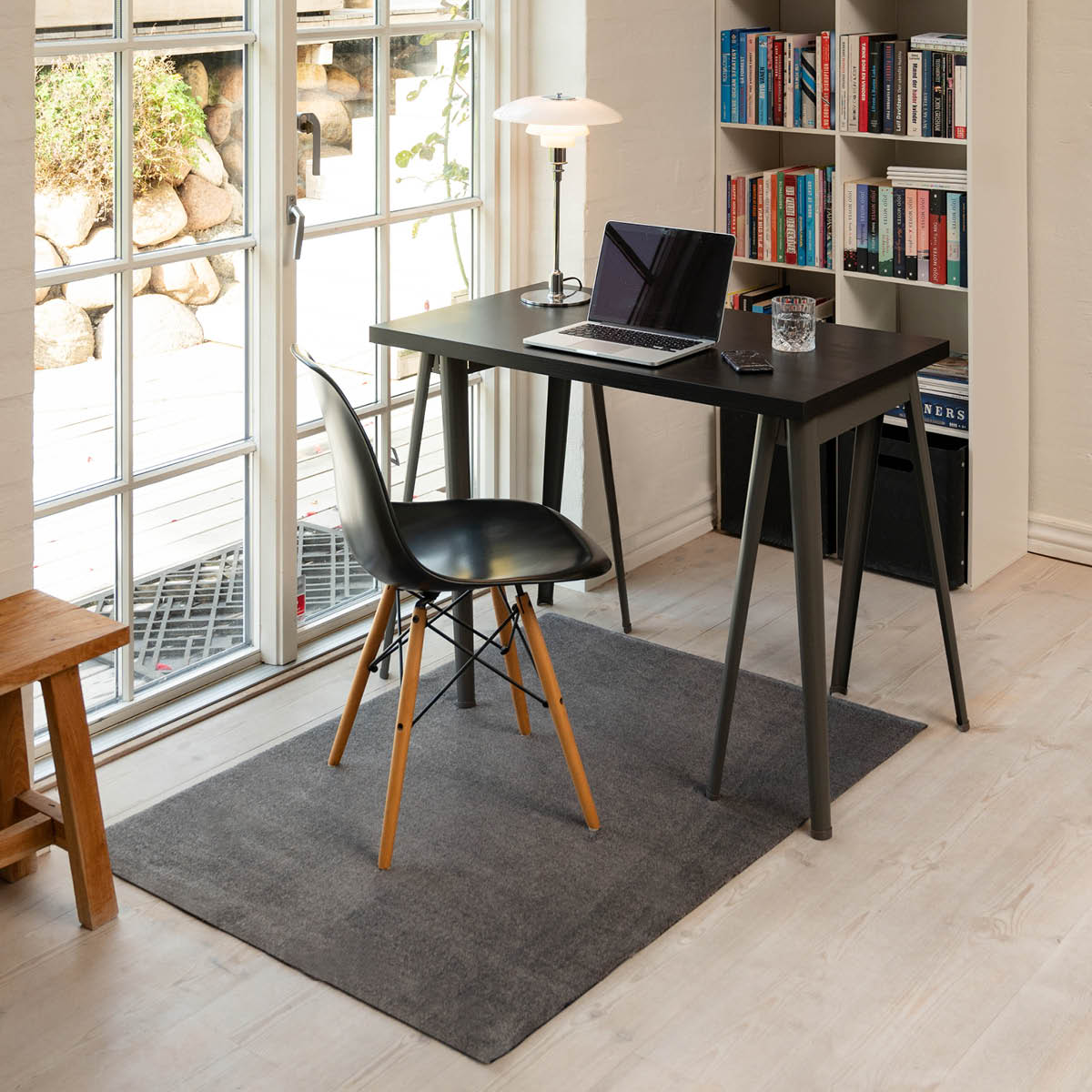 Tica Copenhagen Unicolor golvmatta 130x90 cm stålgrå