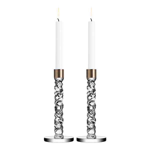 Carat Ljusstake 24,2 cm 2-pack Mässing