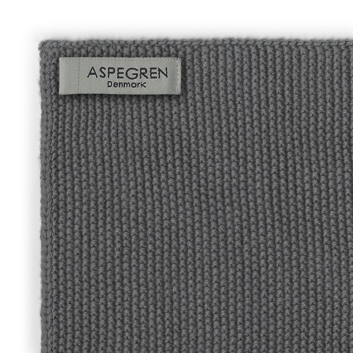 Aspegren Solid disktrasa stickad 26x26 cm 2-pack gray