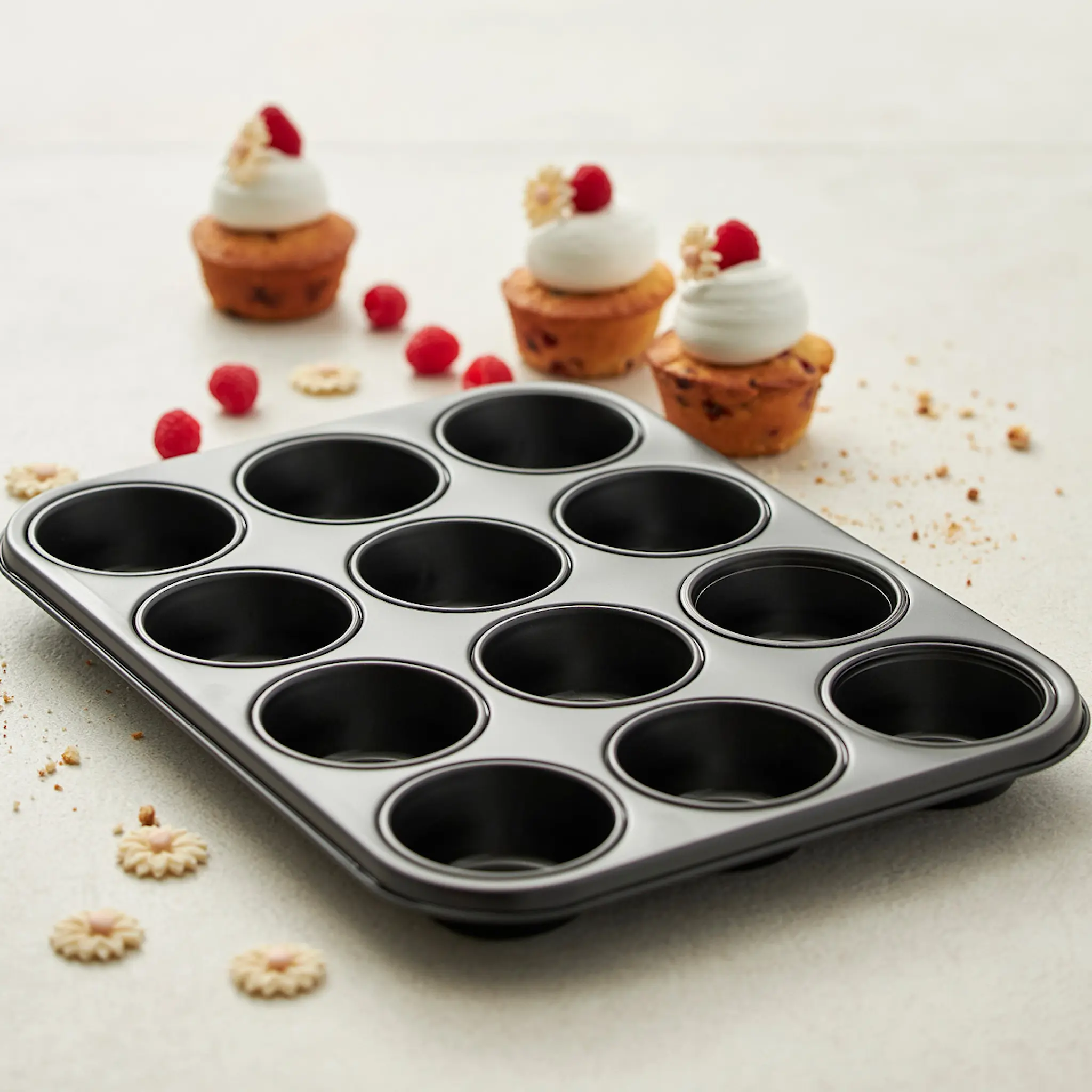 Blomsterberg Muffinsform 12 stk 27x36x3 cm stål