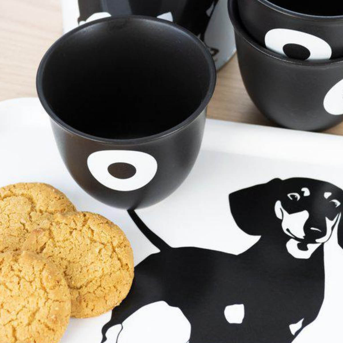 Rotor Design Åke serveringsbricka 20x27 cm svart/vit