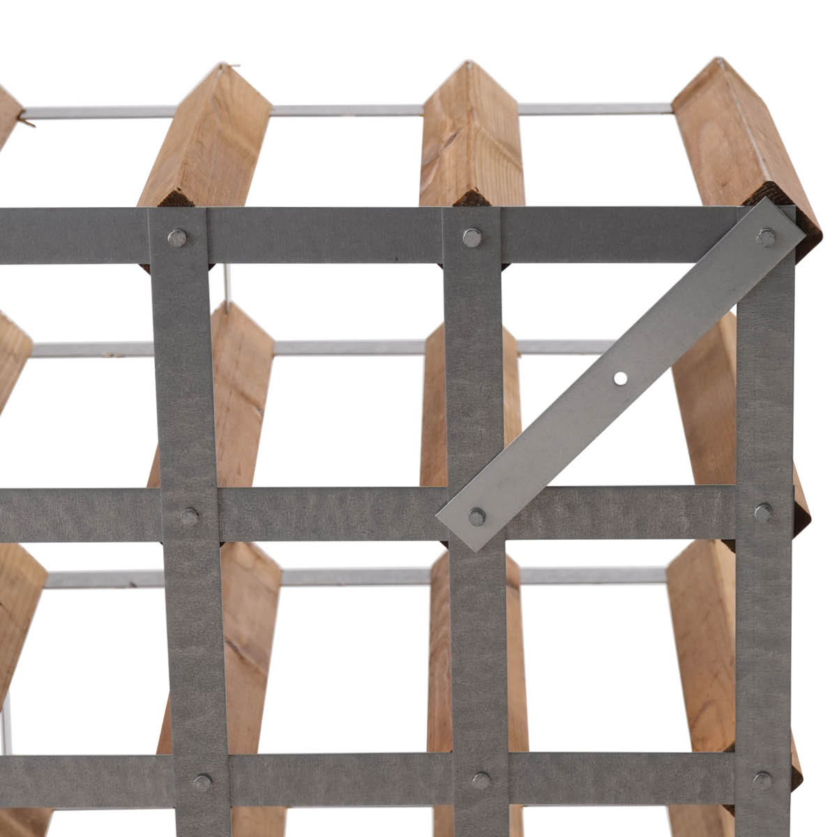 Traditional Wine Rack Vinstativ 16 flasker montert lys eik