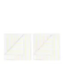 Arto gästhandduk 50x30 cm 2-pack vit/gul smalrandig