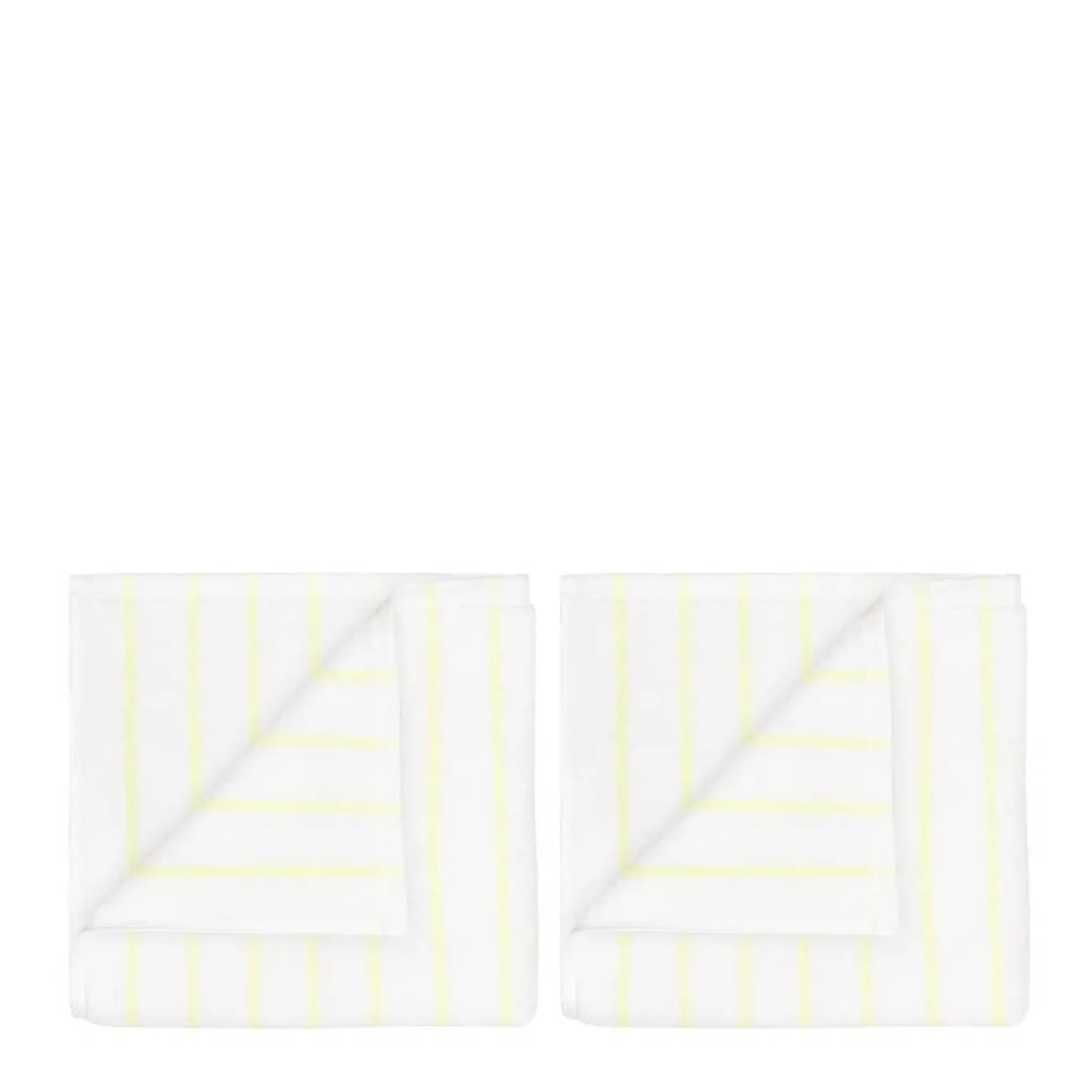 Blomus Arto gästhandduk 50x30 cm 2-pack vit/gul smalrandig