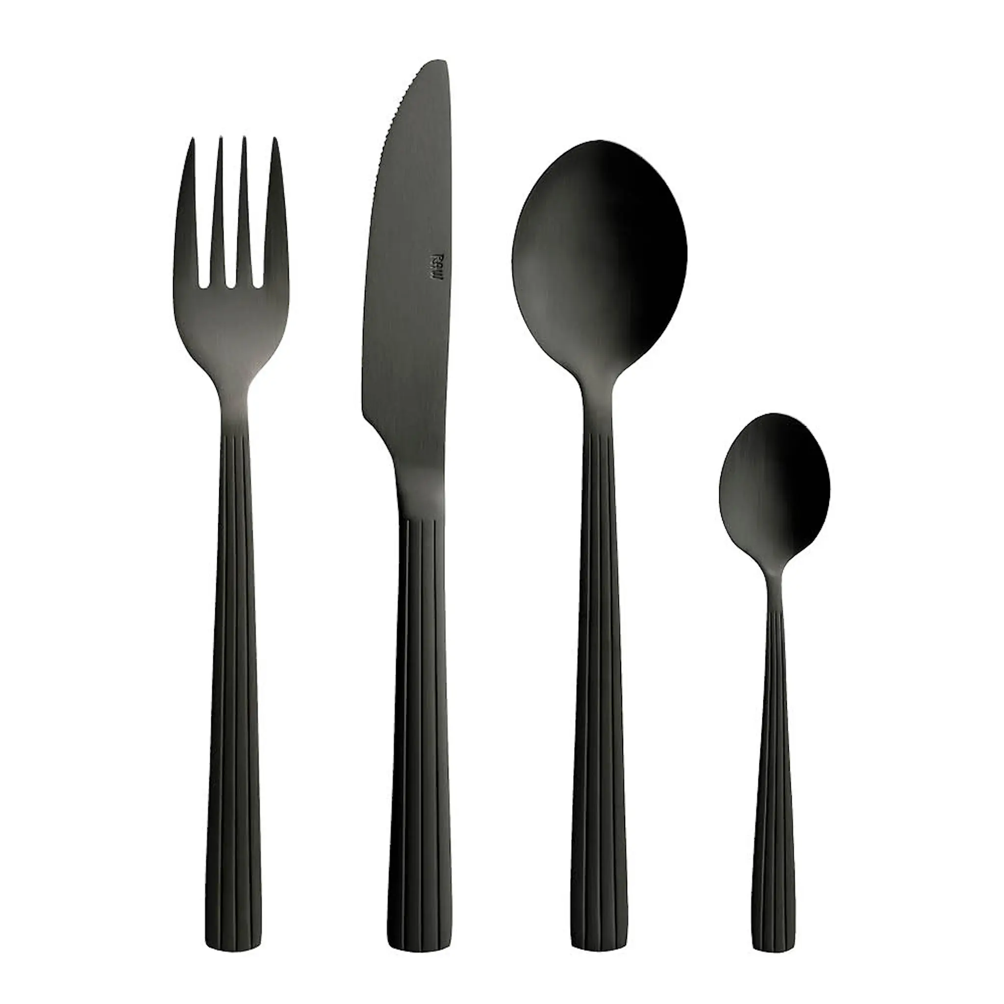 Aida Raw Bestick 16-del set Mattsvart