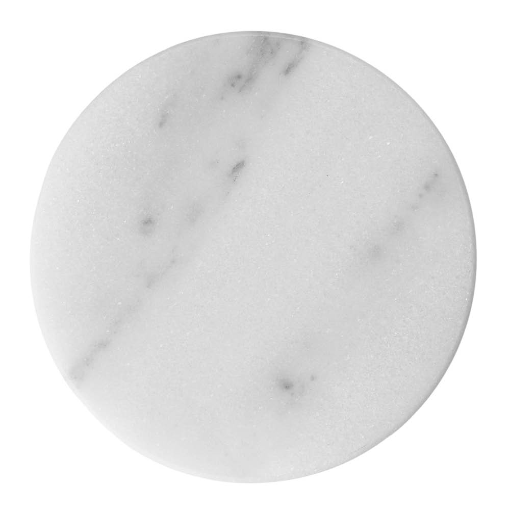 Stiernholm Marmor glasunderlägg rund 10 cm 4-pack vit