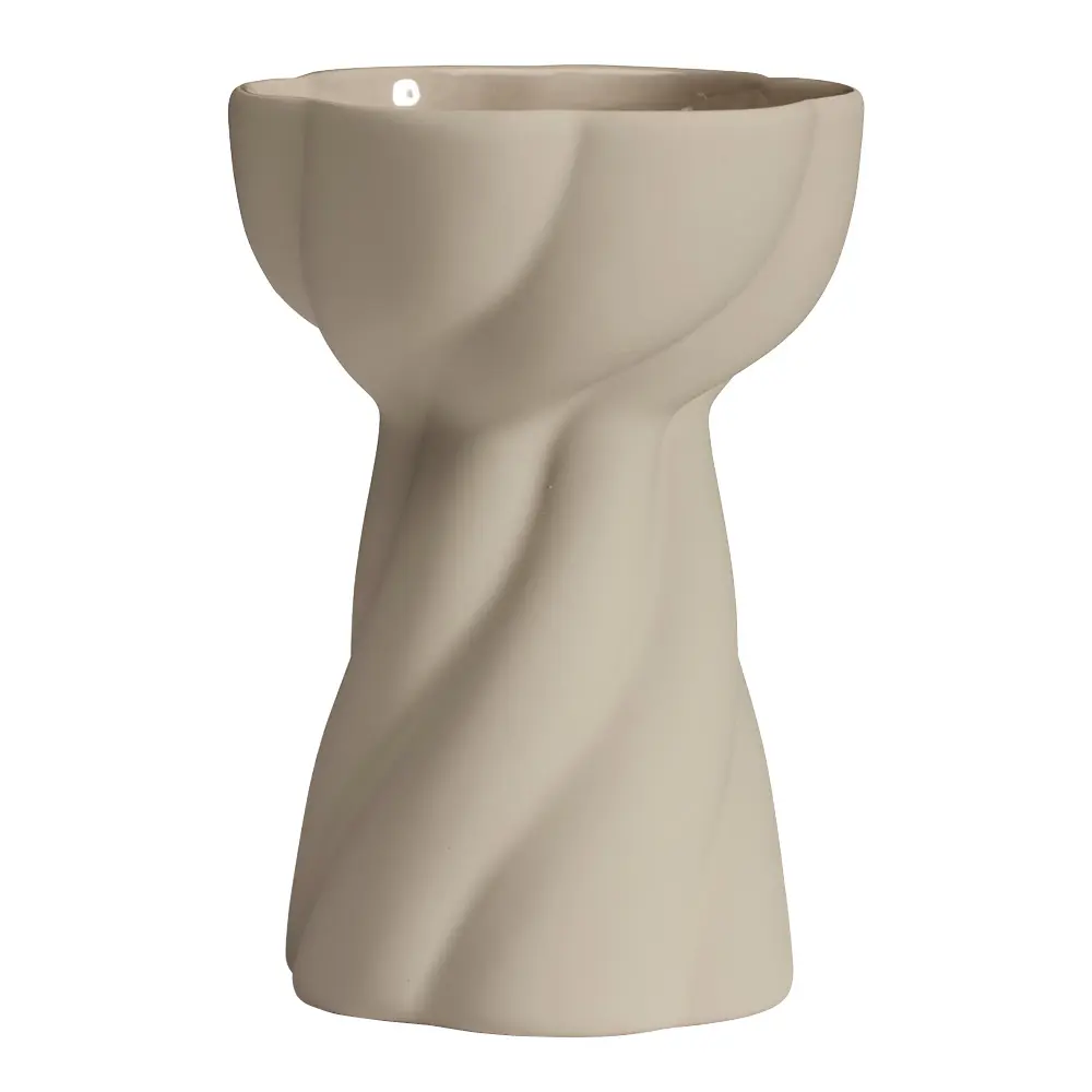 Twist Bulb vase 12 cm sand