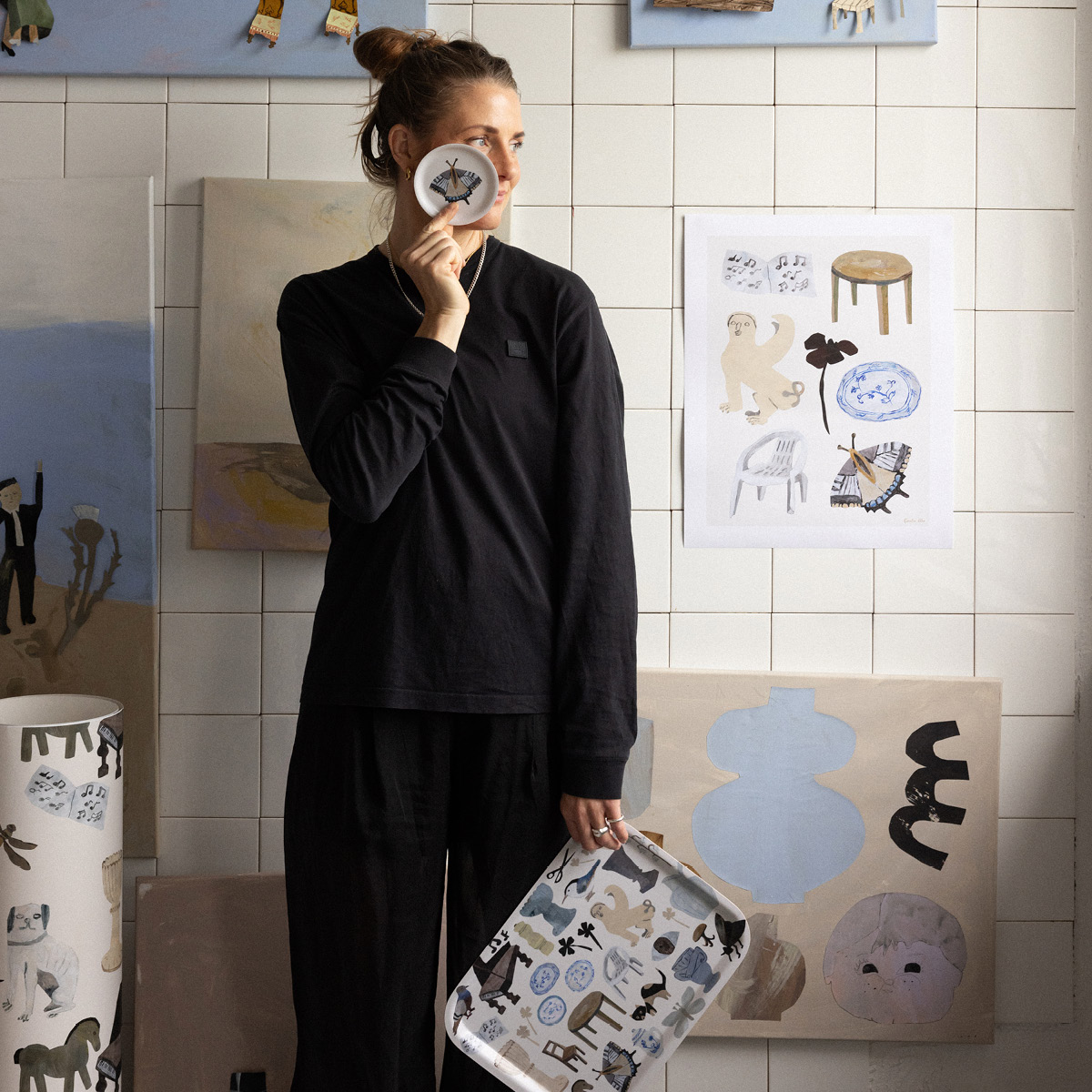 Åry Cervera x Emilia Ilke poster 40x50 cm Ltd beige