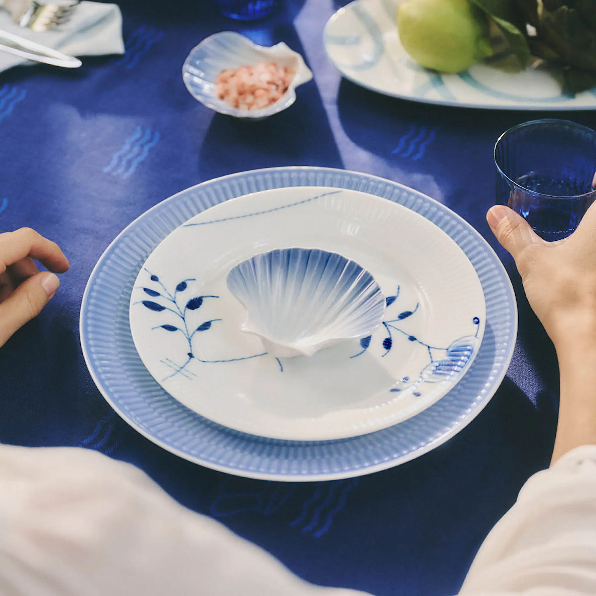 Royal Copenhagen Iris tallerken 27 cm blå