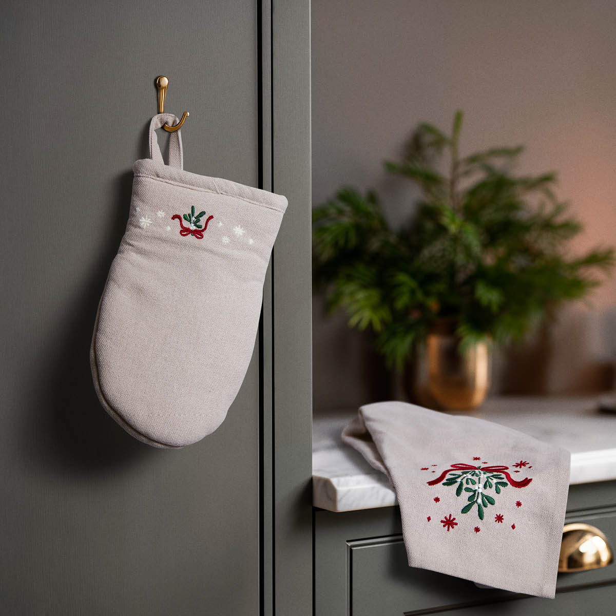 Juna Christmas Fable grillvott 16x25 cm sand